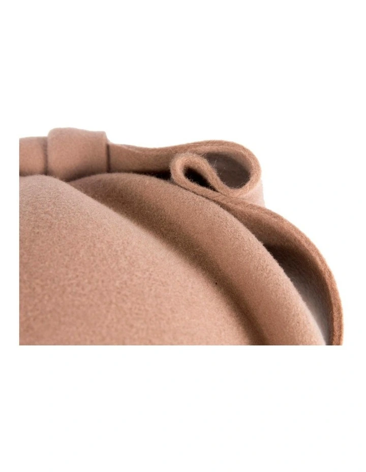 Max Alexander Beige Felt Pillbox Hat - Classic Winter Racing Style J460BE image 6