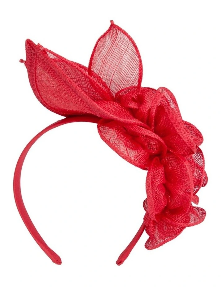 Max Alexander MA836R large red sinamay flower fascinator headband image 4