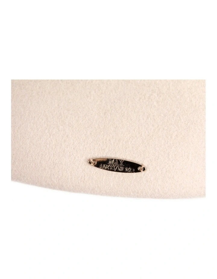 Max Alexander Classic Stewardess Felt Pillbox Hat - Cream & White J463C image 6
