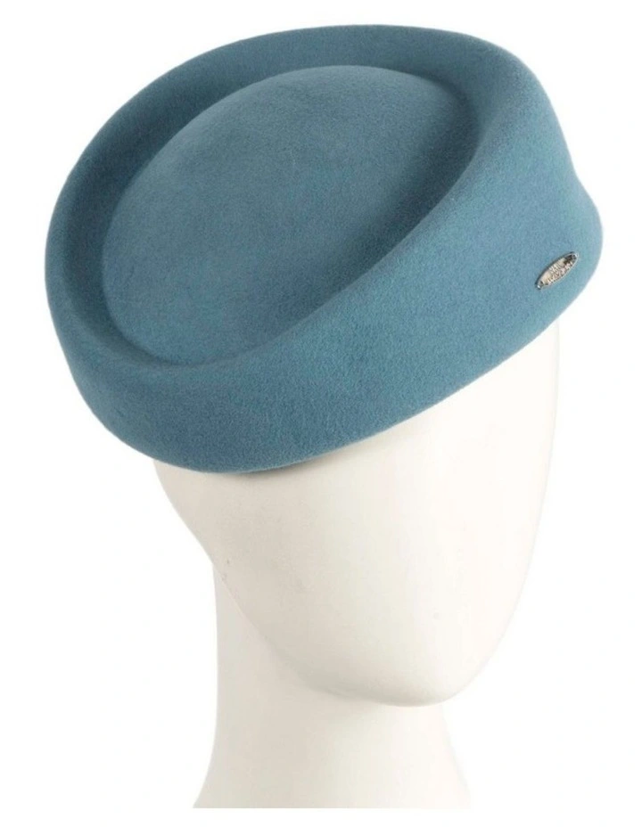 Felt Pillbox Hat J463BG in Blue image 2