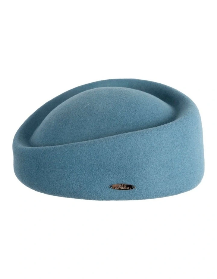 Felt Pillbox Hat J463BG in Blue image 5