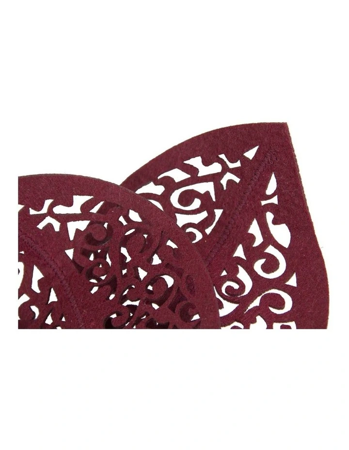 Max Alexander MA681W burgundy racing fascinator - modern women's headpiece image 3