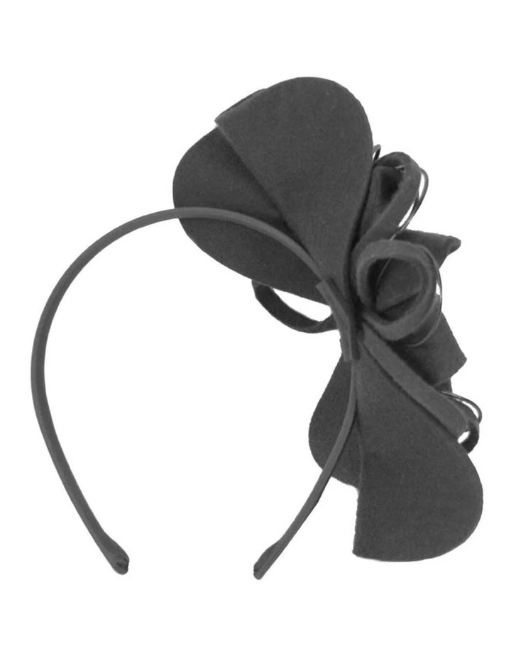 Max Alexander black felt flower racing fascinator J357B image 3