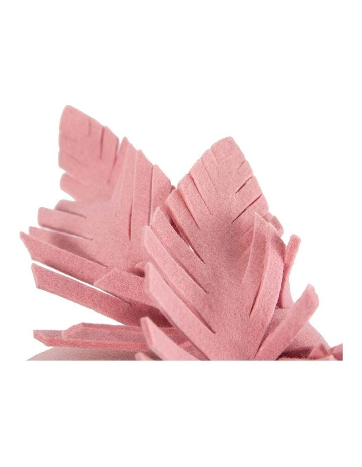 Max Alexander Pink Felt Leaf Winter Racing Fascinator J406PI image 3