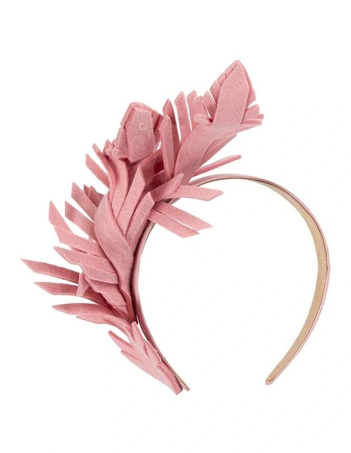 Max Alexander Pink Felt Leaf Winter Racing Fascinator J406PI image 4