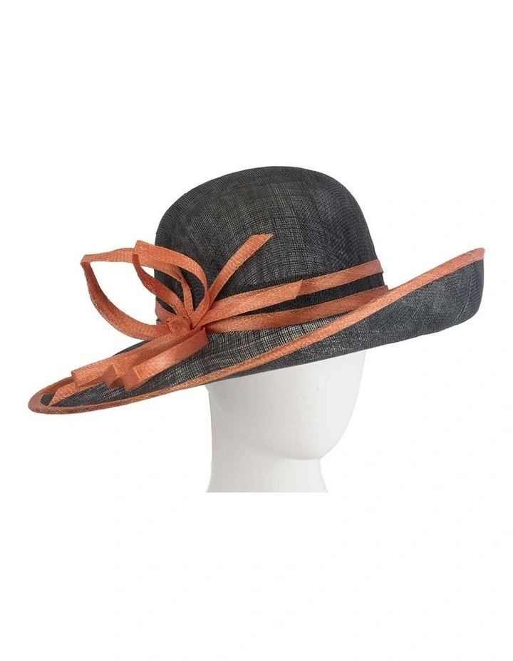 Max Alexander women's racing hat MA831BOR - black with orange trim image 1
