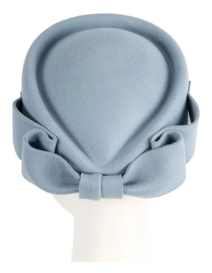 Max Alexander Light Blue Felt Pillbox Hat - Classic Winter Racing Style J460LBL image 1