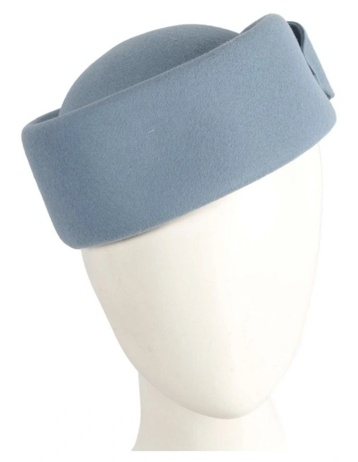 Max Alexander Light Blue Felt Pillbox Hat - Classic Winter Racing Style J460LBL image 2