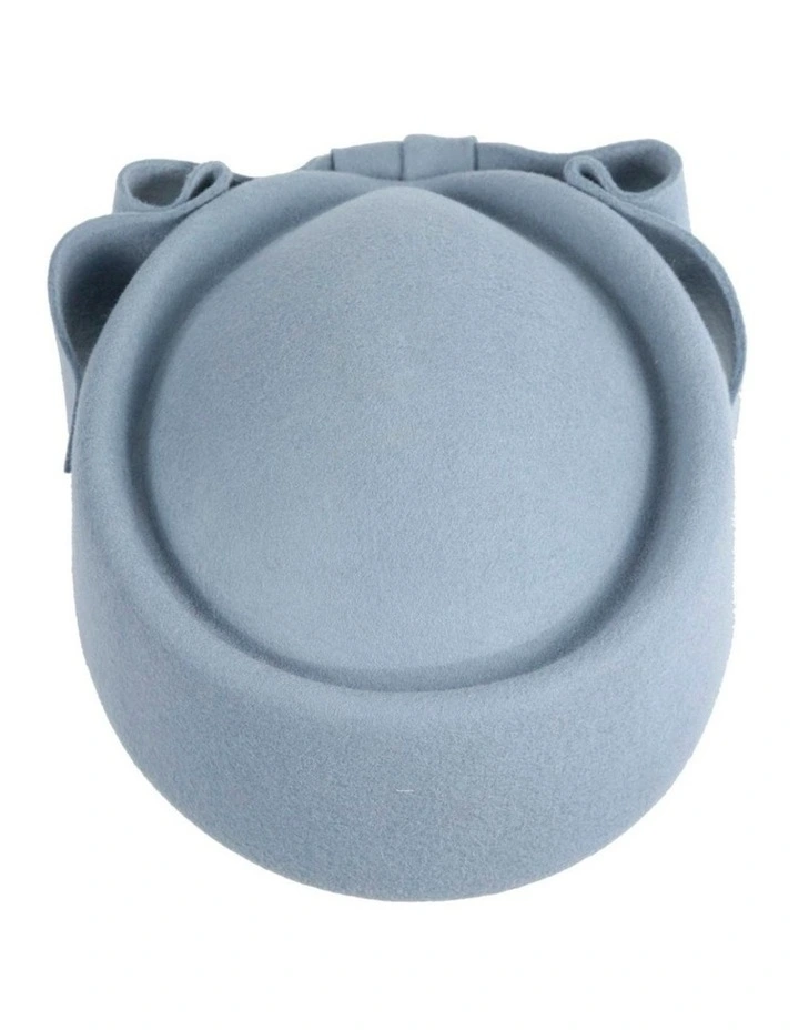 Max Alexander Light Blue Felt Pillbox Hat - Classic Winter Racing Style J460LBL image 3