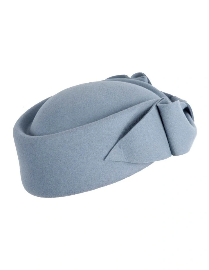 Max Alexander Light Blue Felt Pillbox Hat - Classic Winter Racing Style J460LBL image 5