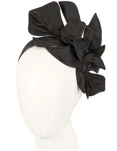 Max Alexander black monstera leaves fascinator MA879B