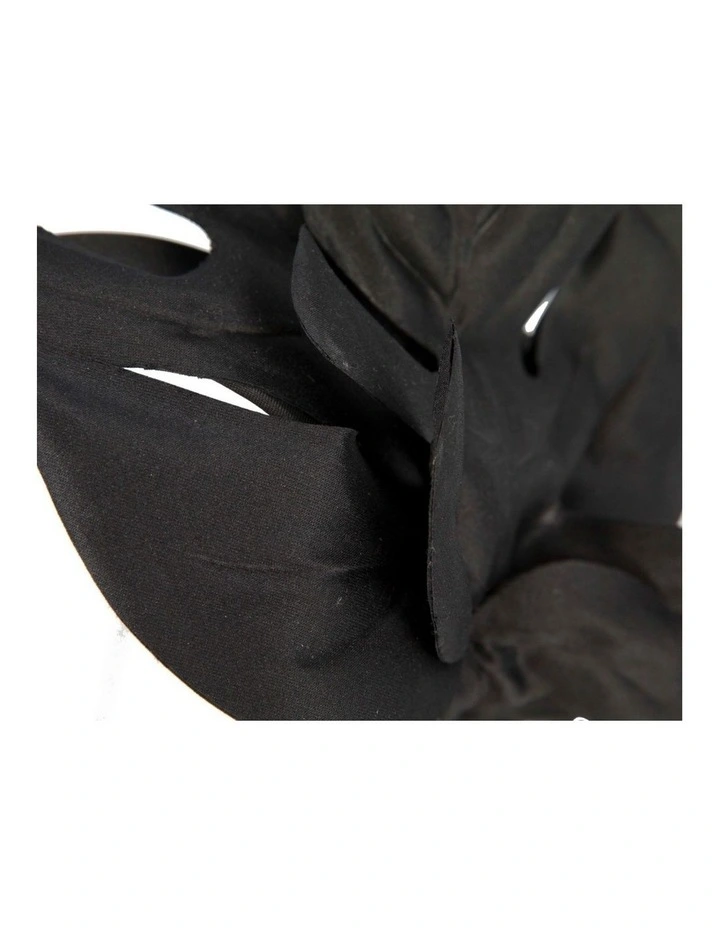 Max Alexander black monstera leaves fascinator MA879B image 3