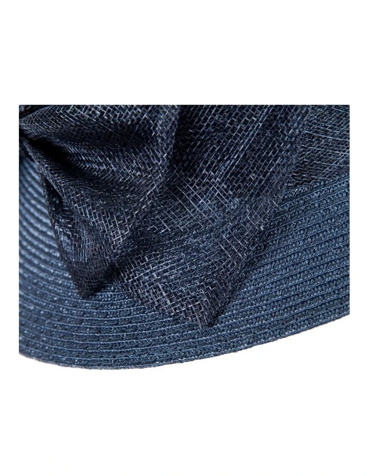 Cloche Hat With Sinamay Bow MA895N in Blue image 5