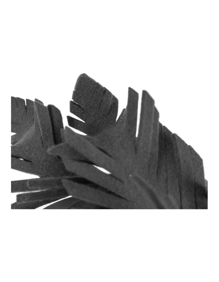 Max Alexander Black wool felt leafs winter racing fascinator J406B image 3