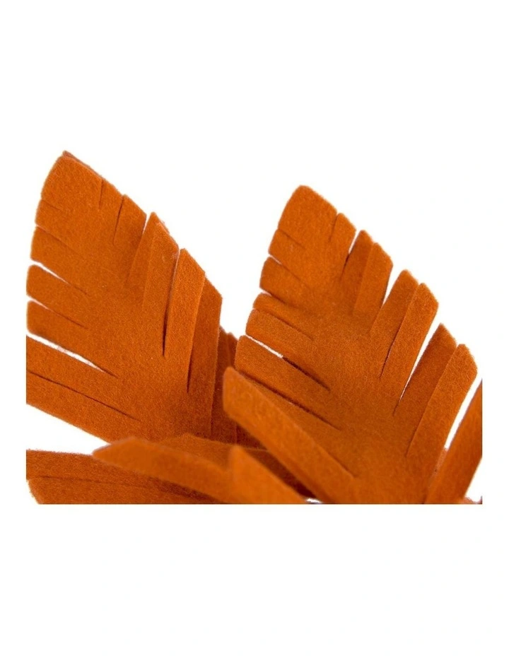 Max Alexander Orange Wool Felt Leaf Racing Fascinator J406OR image 3
