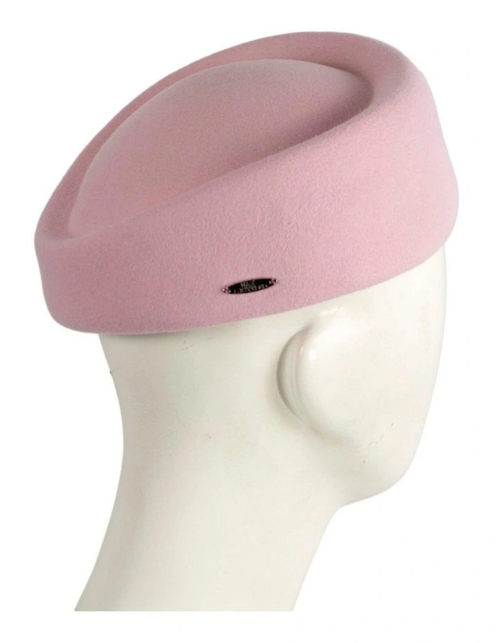 Max Alexander Classic Stewardess Pink Felt Pillbox Hat J463PI image 2