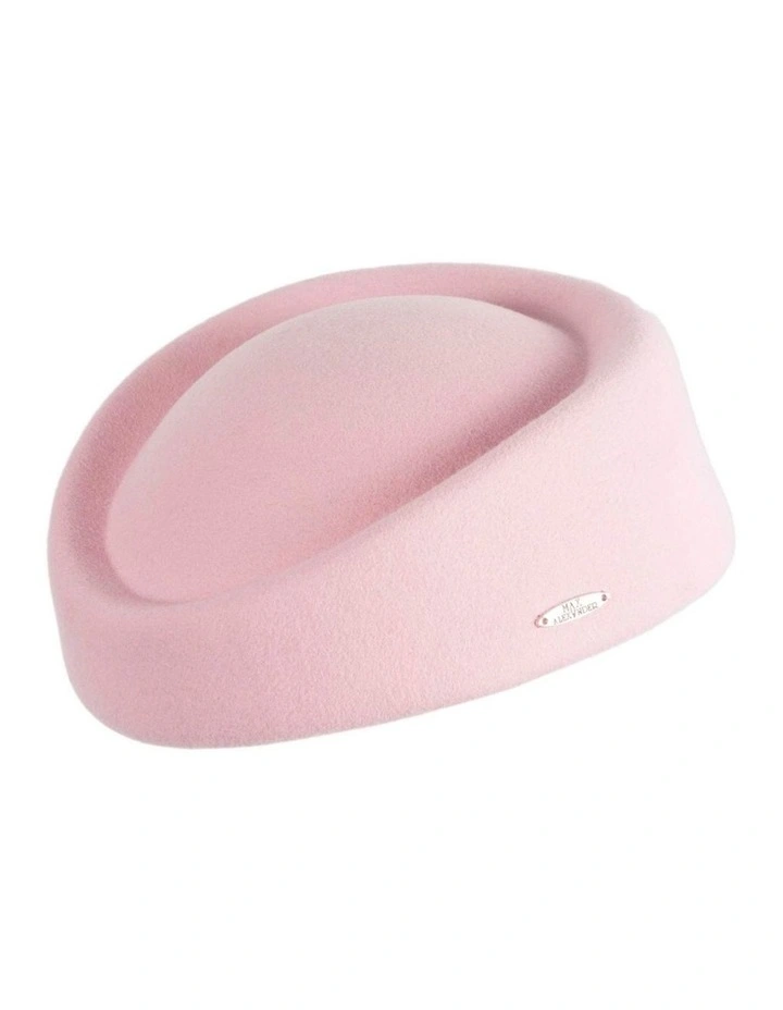Max Alexander Classic Stewardess Pink Felt Pillbox Hat J463PI image 3