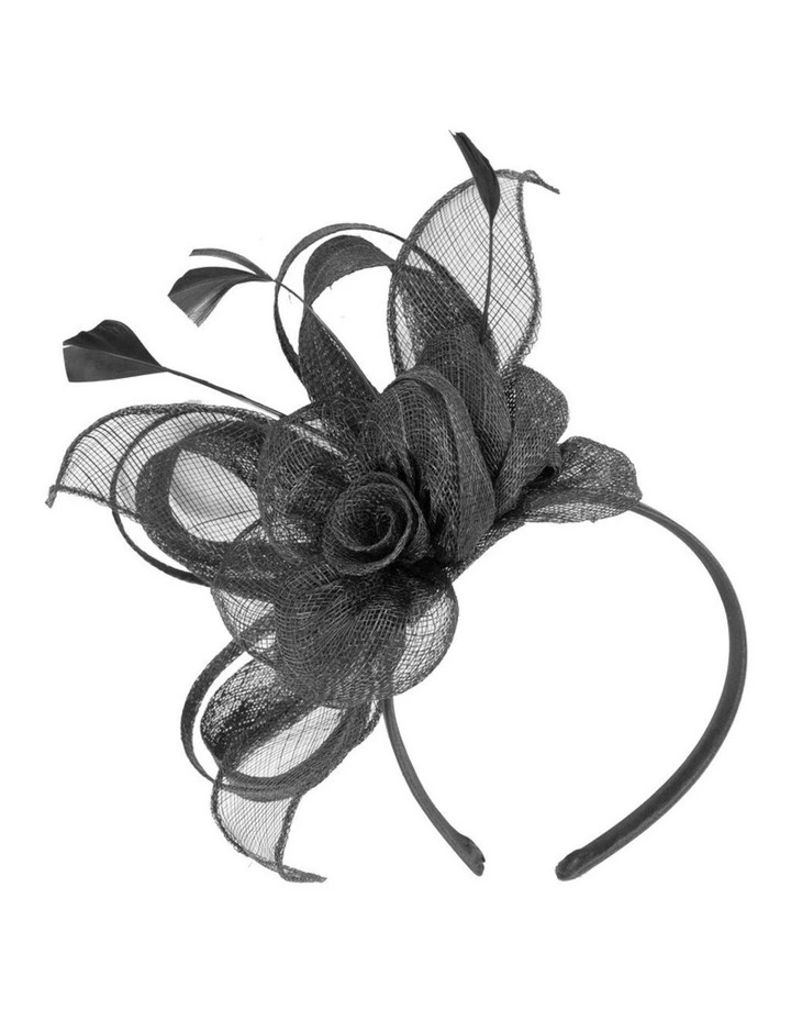 Max Alexander black sinamay flower fascinator MA885B image 2