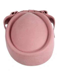 Felt Pillbox Hat J460DP in Pink