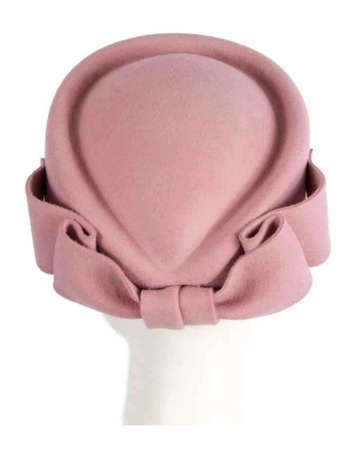 Felt Pillbox Hat J460DP in Pink image 2