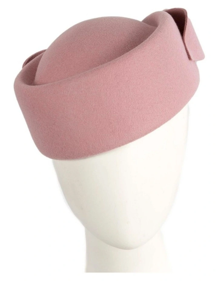 Felt Pillbox Hat J460DP in Pink image 3