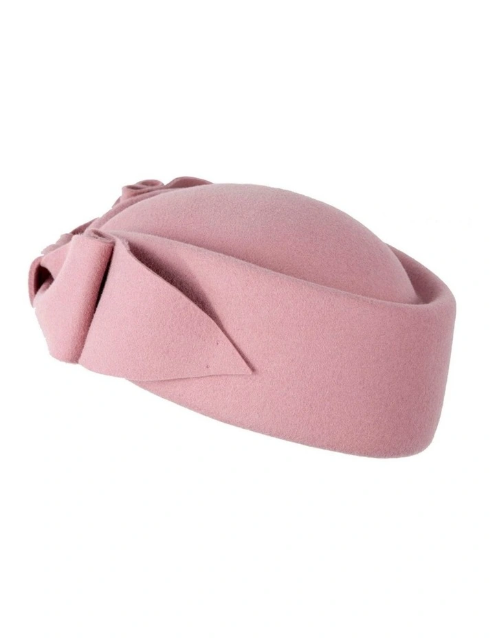 Felt Pillbox Hat J460DP in Pink image 4