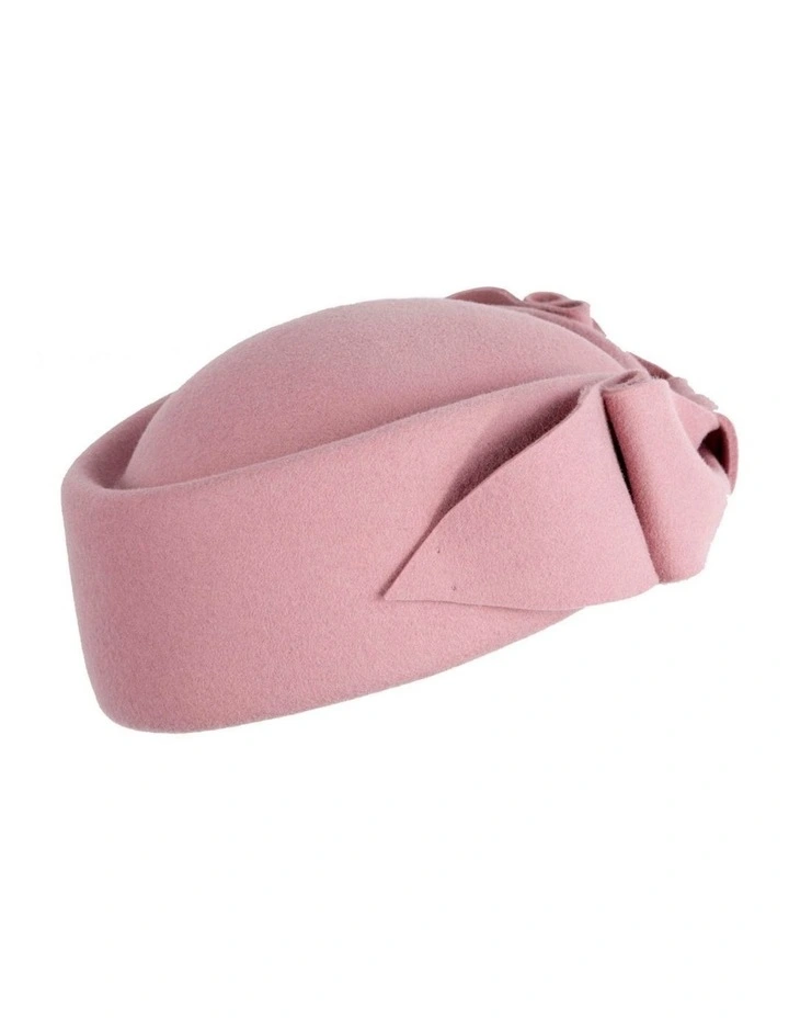 Felt Pillbox Hat J460DP in Pink image 5