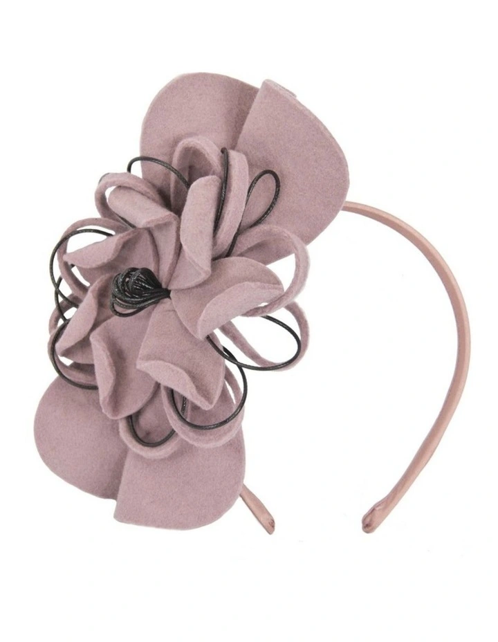 Max Alexander dusty pink felt flower racing fascinator J357DP image 2