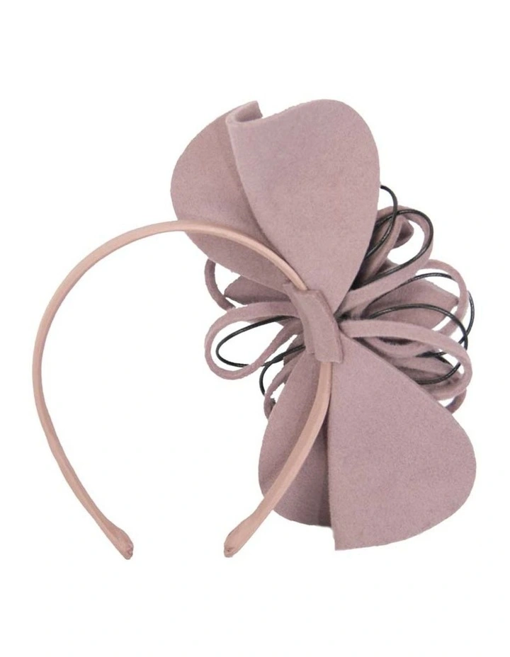 Max Alexander dusty pink felt flower racing fascinator J357DP image 3
