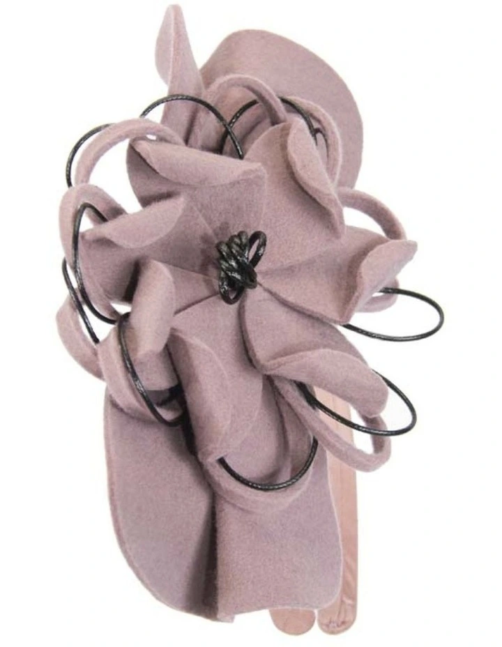 Max Alexander dusty pink felt flower racing fascinator J357DP image 5