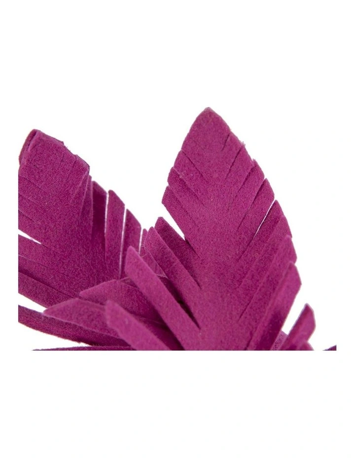 Max Alexander Fuchsia Felt Leaf Winter Racing Fascinator J406F image 3