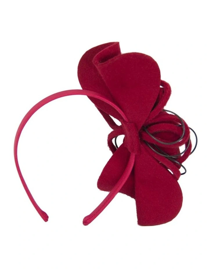 Max Alexander red felt flower fascinator J357R image 3