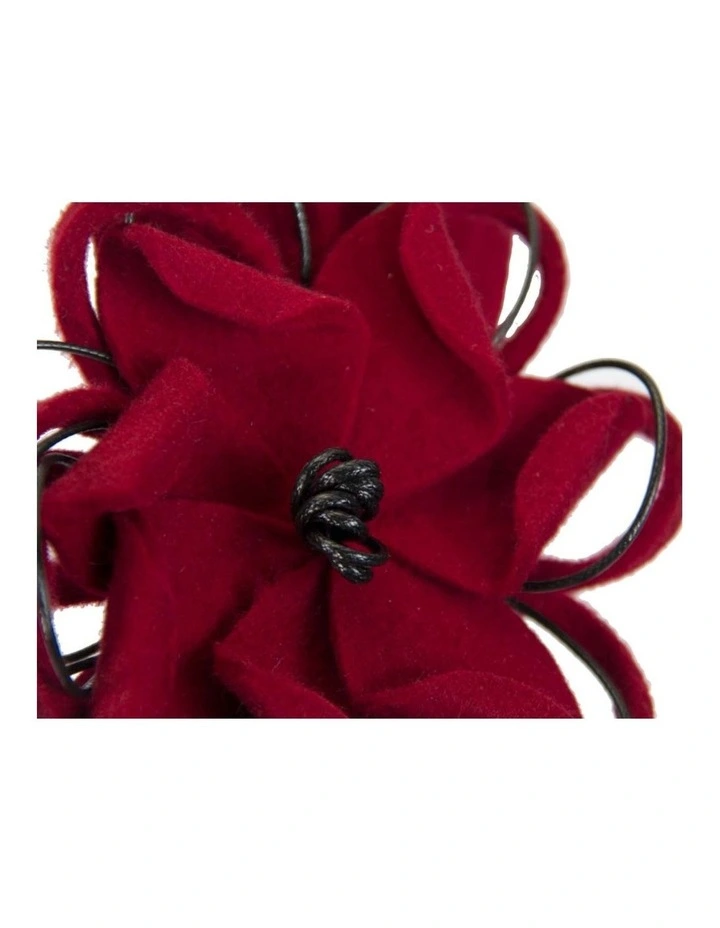 Max Alexander red felt flower fascinator J357R image 4