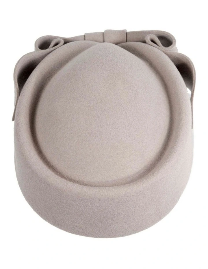 Felt Pillbox Hat J460GRY in Grey image 1