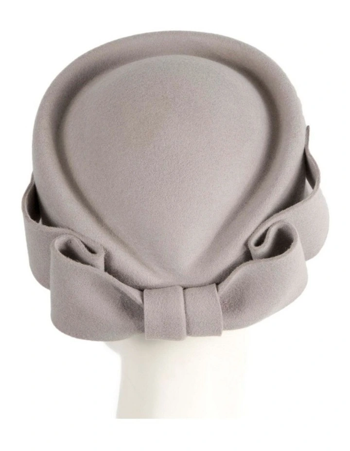 Felt Pillbox Hat J460GRY in Grey image 2