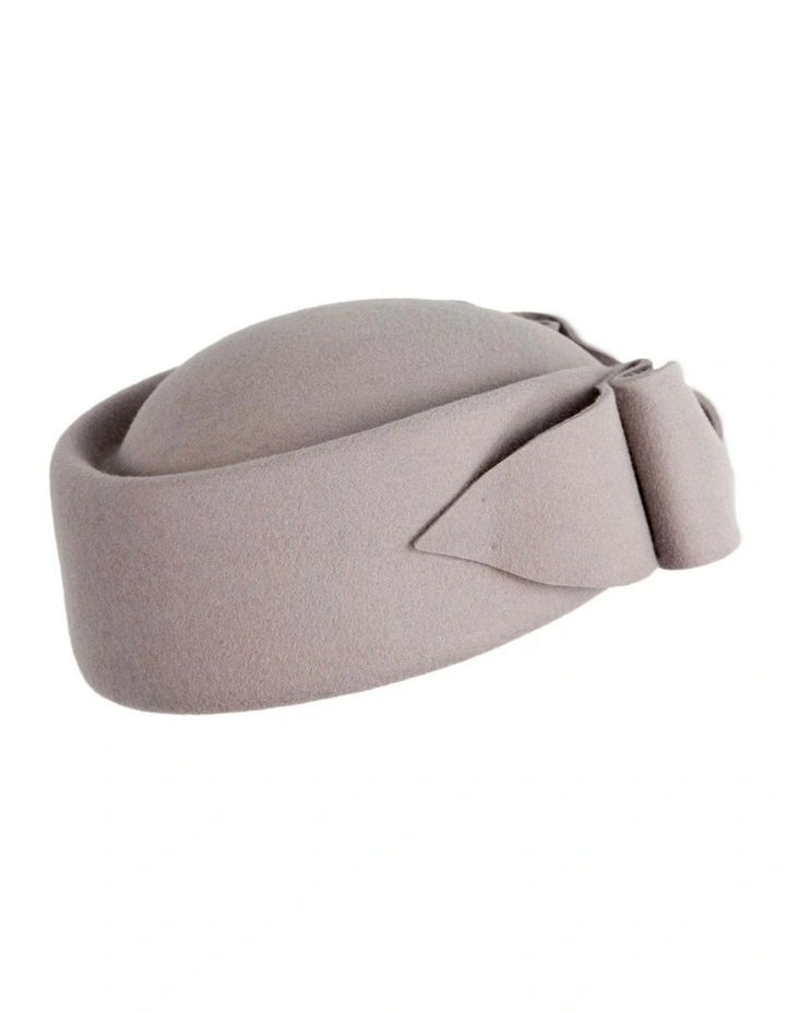 Felt Pillbox Hat J460GRY in Grey image 4