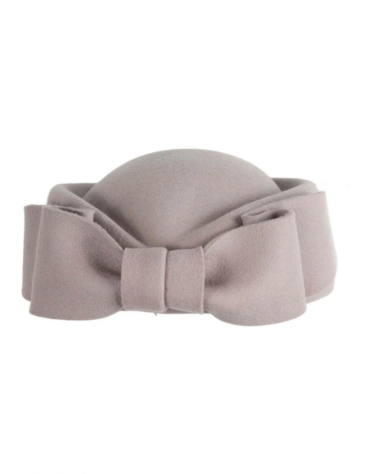 Felt Pillbox Hat J460GRY in Grey image 6