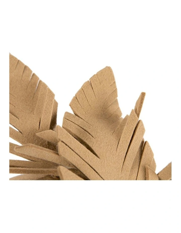 Max Alexander beige felt leaf winter racing fascinator J406OBE image 3