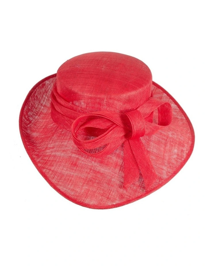 Max Alexander wide brim sinamay racing hat - red image 4