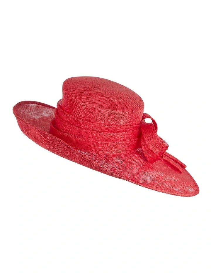 Max Alexander wide brim sinamay racing hat - red image 6