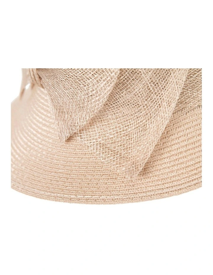 Max Alexander beige cloche hat with sinamay bow MA895BE image 5