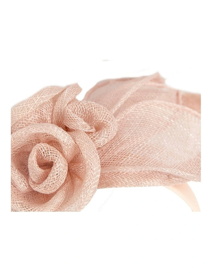Max Alexander MA836NU large nude sinamay flower fascinator on headband image 3
