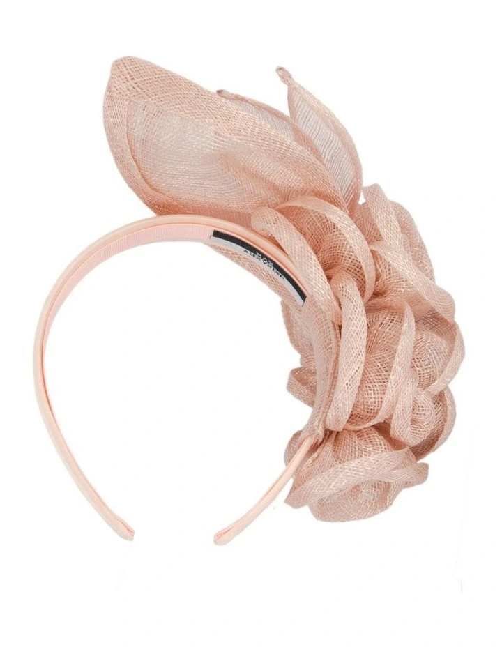 Max Alexander MA836NU large nude sinamay flower fascinator on headband image 4