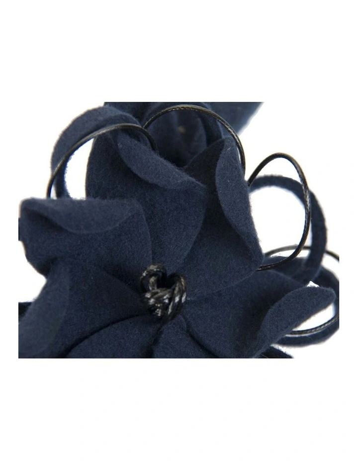 Max Alexander navy felt flower racing fascinator J357N image 4