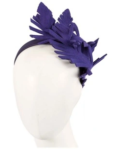 Max Alexander purple felt leaf winter racing fascinator J406PR