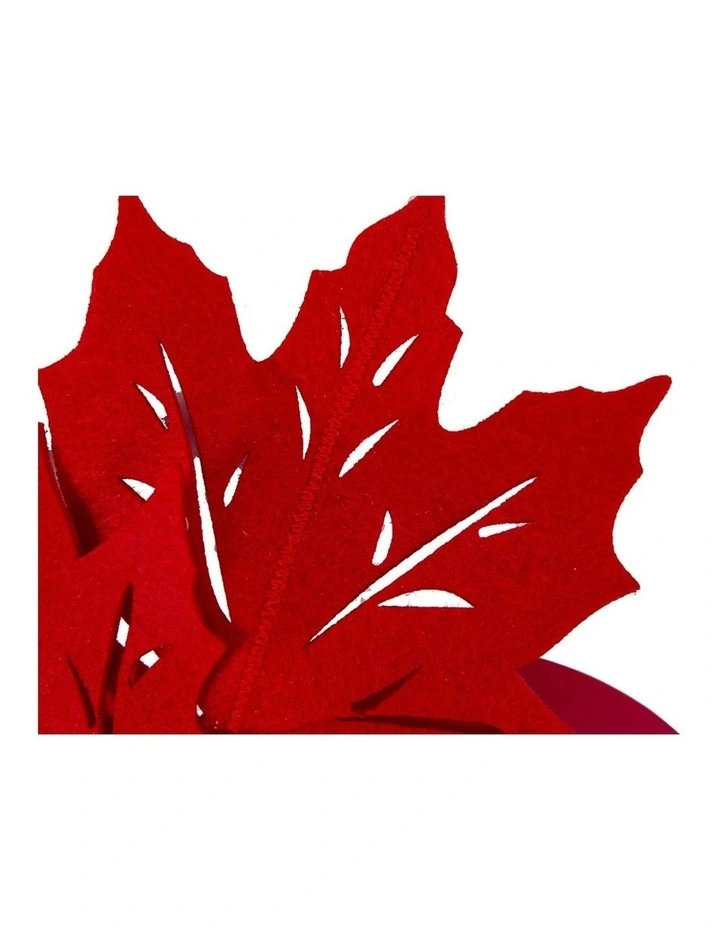 Max Alexander red laser-cut maple leaf fascinator headband MA757R image 3