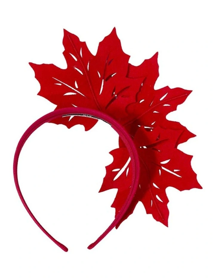 Max Alexander red laser-cut maple leaf fascinator headband MA757R image 4