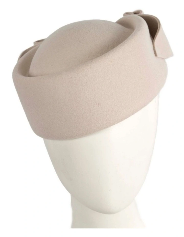 Max Alexander Cream Felt Pillbox Hat - Classic Racing Style J460C image 2