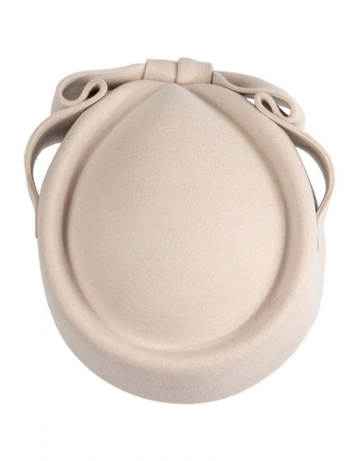 Max Alexander Cream Felt Pillbox Hat - Classic Racing Style J460C image 3