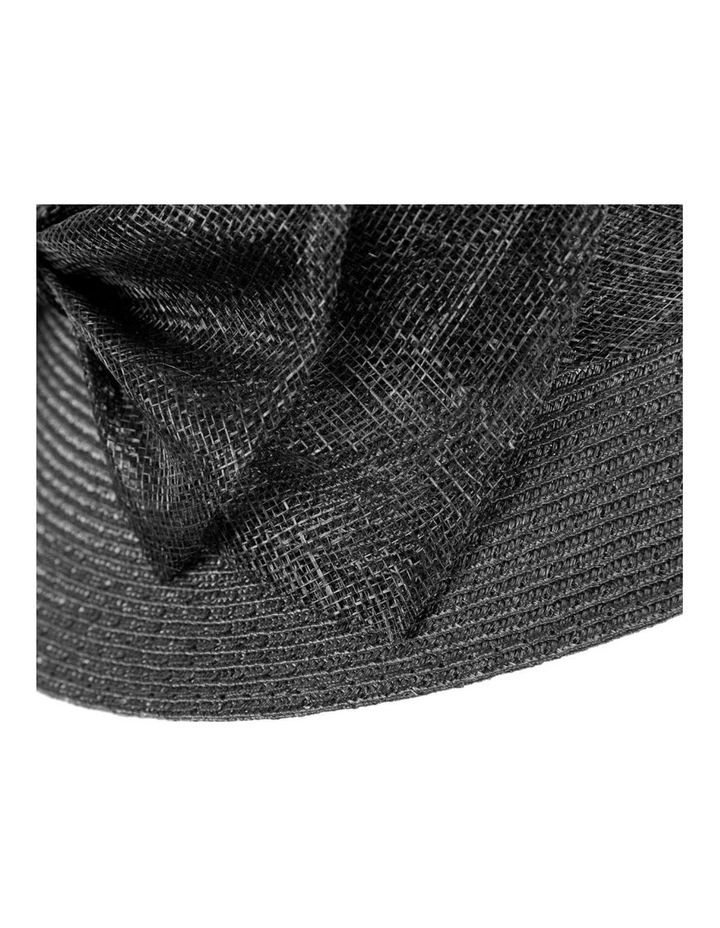 Max Alexander black cloche hat with sinamay bow MA895B image 5